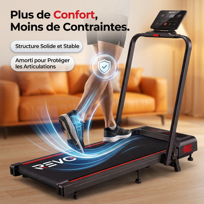 Tapis de Course Pliant REVO Trail – 12 km/h – 12 Programmes HIIT – Écran LED & Application Connectée