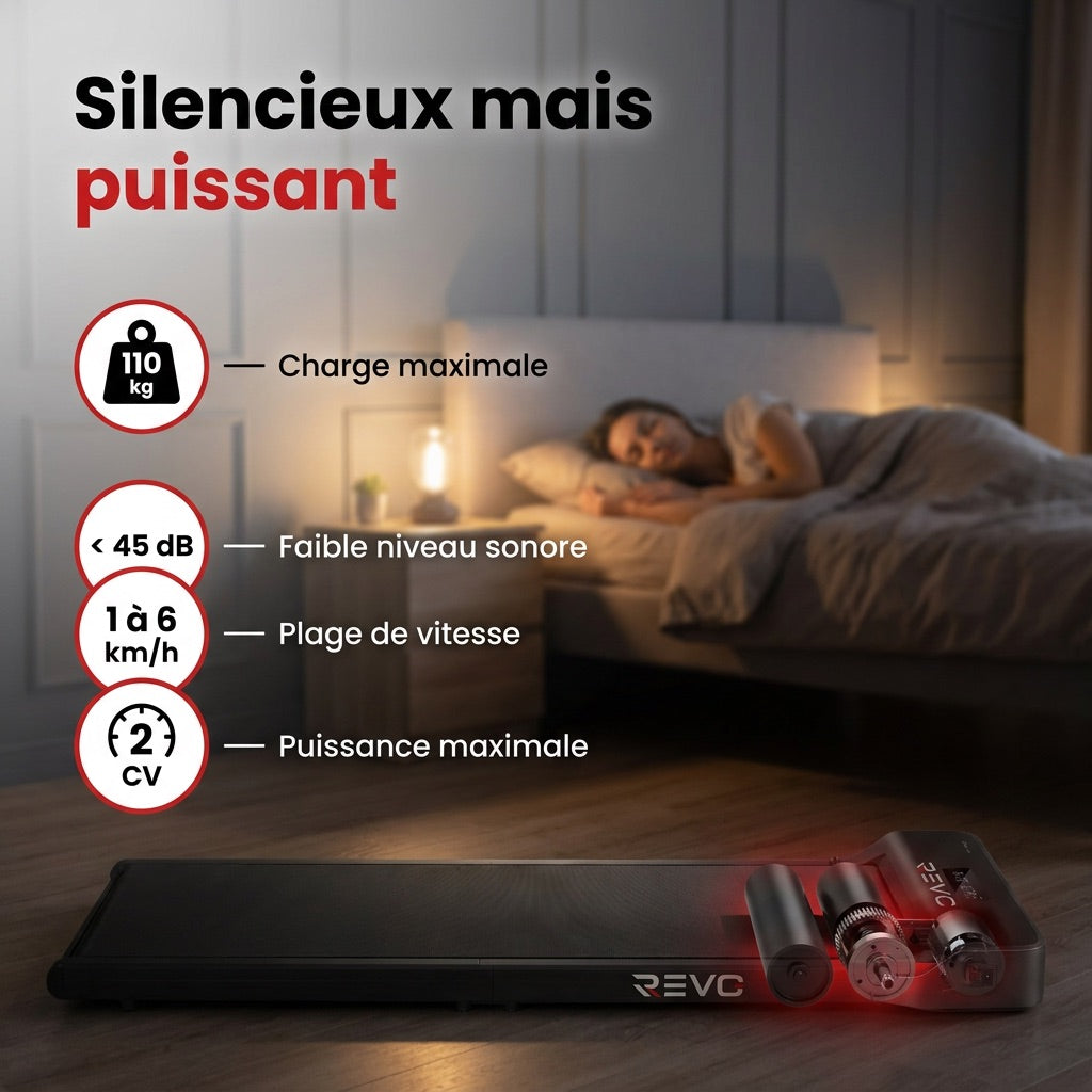 Tapis de Course Pliant REVO WalkingPad – 6 km/h – Charge 110 kg – Écran LED