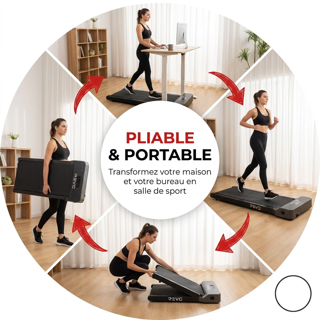 Tapis de Course Pliant REVO WalkingPad – 6 km/h – Charge 110 kg – Écran LED