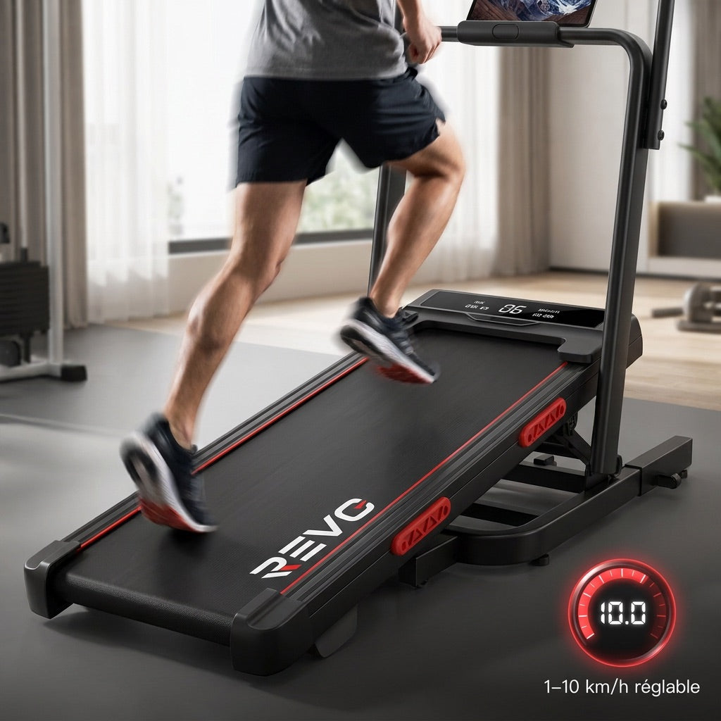 Tapis de Course Pliant REVO Summit – 10km/h – Charge 159kg – Écran LED