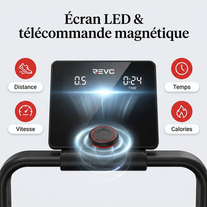 Tapis de Course Pliant REVO Summit – 10km/h – Charge 159kg – Écran LED