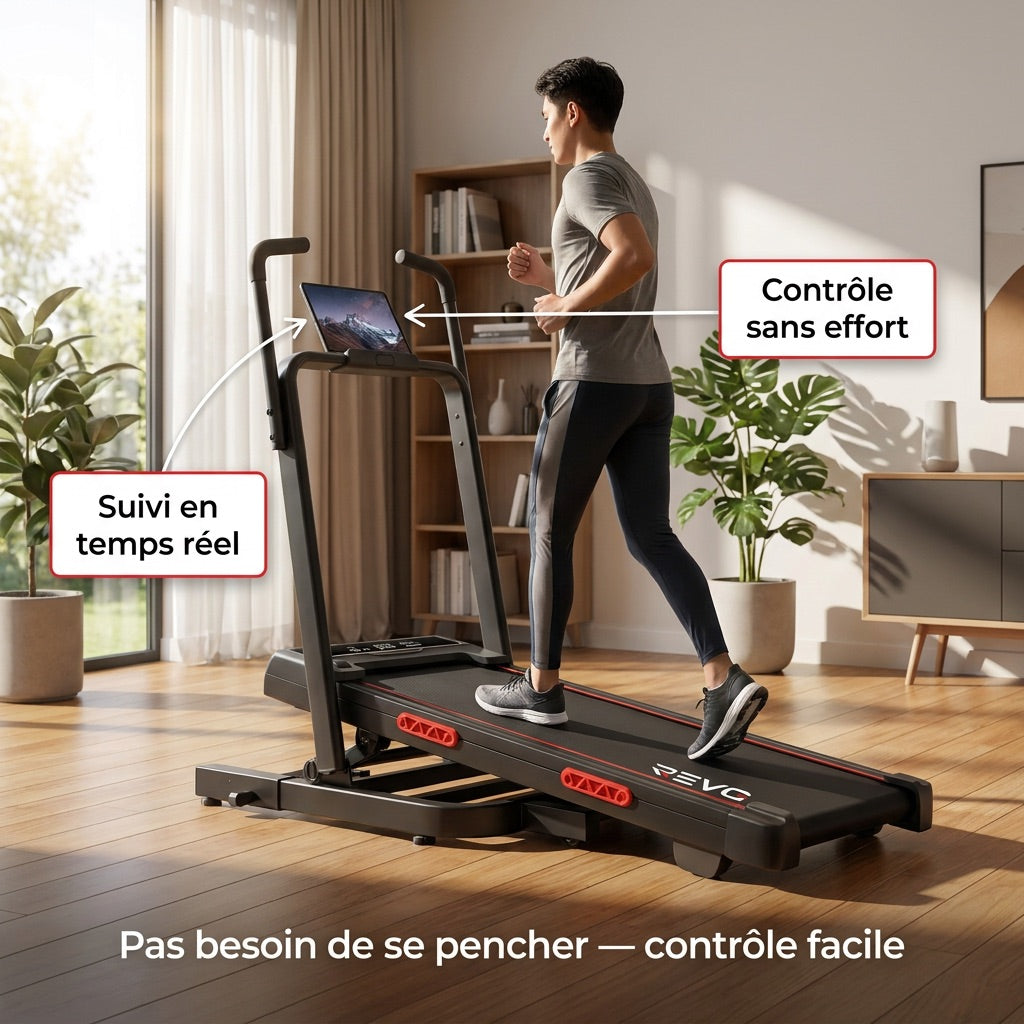 Tapis de Course Pliant REVO Summit – 10km/h – Charge 159kg – Écran LED