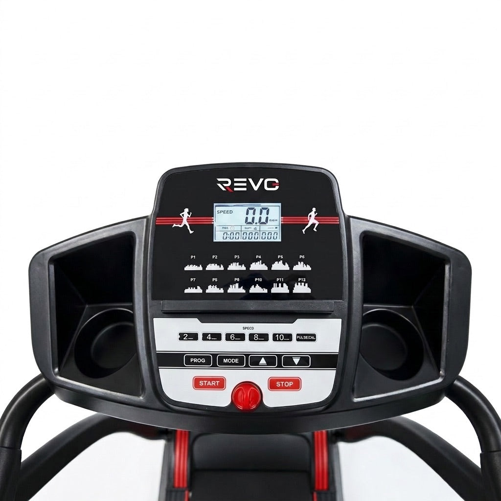 Tapis de Course Pliable REVO Motion 14 – 0,8 à 14 km/h – 12 Programmes – Surface 123 × 40 cm – Charge 120 kg
