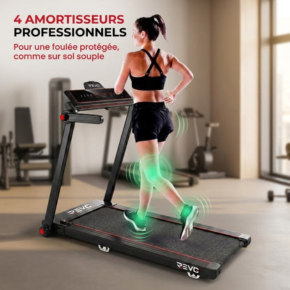 Tapis de Course Pliable REVO Tempo 16 – 1 à 16 km/h – 16 Programmes – Surface 120 × 45 cm – Pliage Ultra-Compact 19 cm