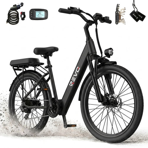 Vélo Électrique REVO Horizon 24 – 250 W – Autonomie jusqu’à 40 km – Batterie 36 V 10 Ah – 7 Vitesses