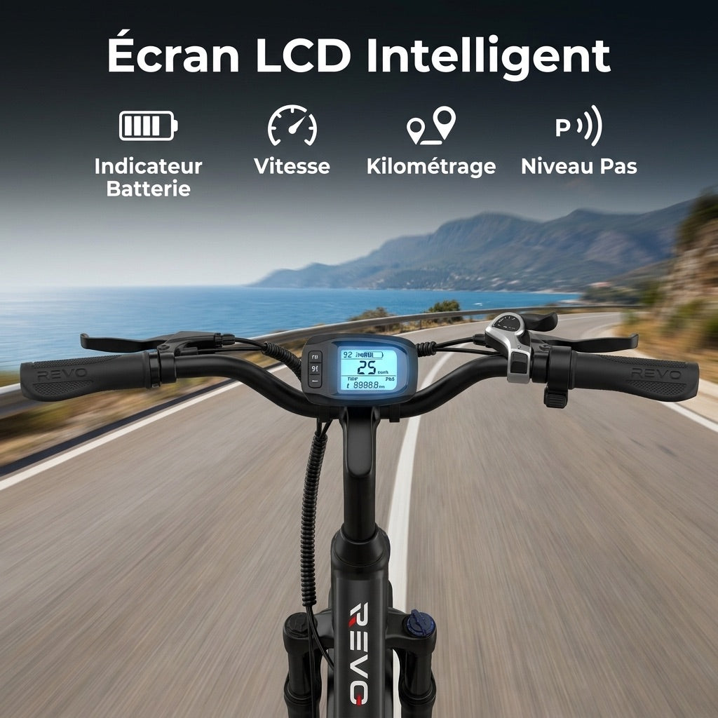 Vélo Électrique REVO Horizon 24 – 250 W – Autonomie jusqu’à 40 km – Batterie 36 V 10 Ah – 7 Vitesses