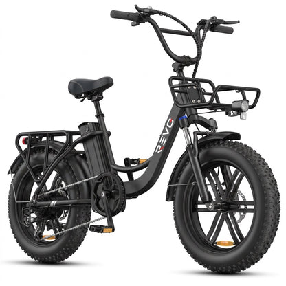 Vélo Électrique Fat Bike REVO Terra Boost – 250 W – Autonomie jusqu’à 126 km – Batterie 48 V 13 Ah – Couple 75 Nm – Pneus 20" x 4"