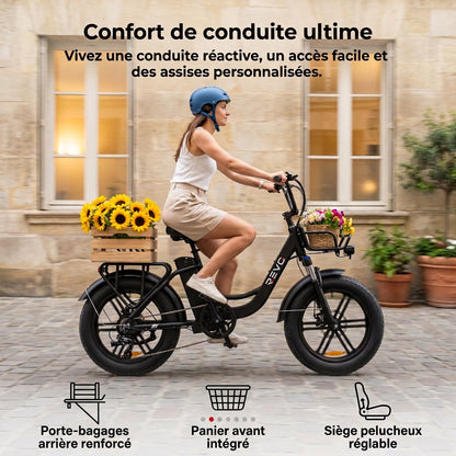 Vélo Électrique Fat Bike REVO Terra Boost – 250 W – Autonomie jusqu’à 126 km – Batterie 48 V 13 Ah – Couple 75 Nm – Pneus 20" x 4"