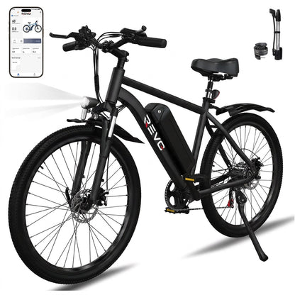 Vélo Électrique VTT REVO Trail – 250 W – Autonomie 35 à 90 km – Batterie 36 V 10,4 Ah – Pneus 26" – 7 Vitesses