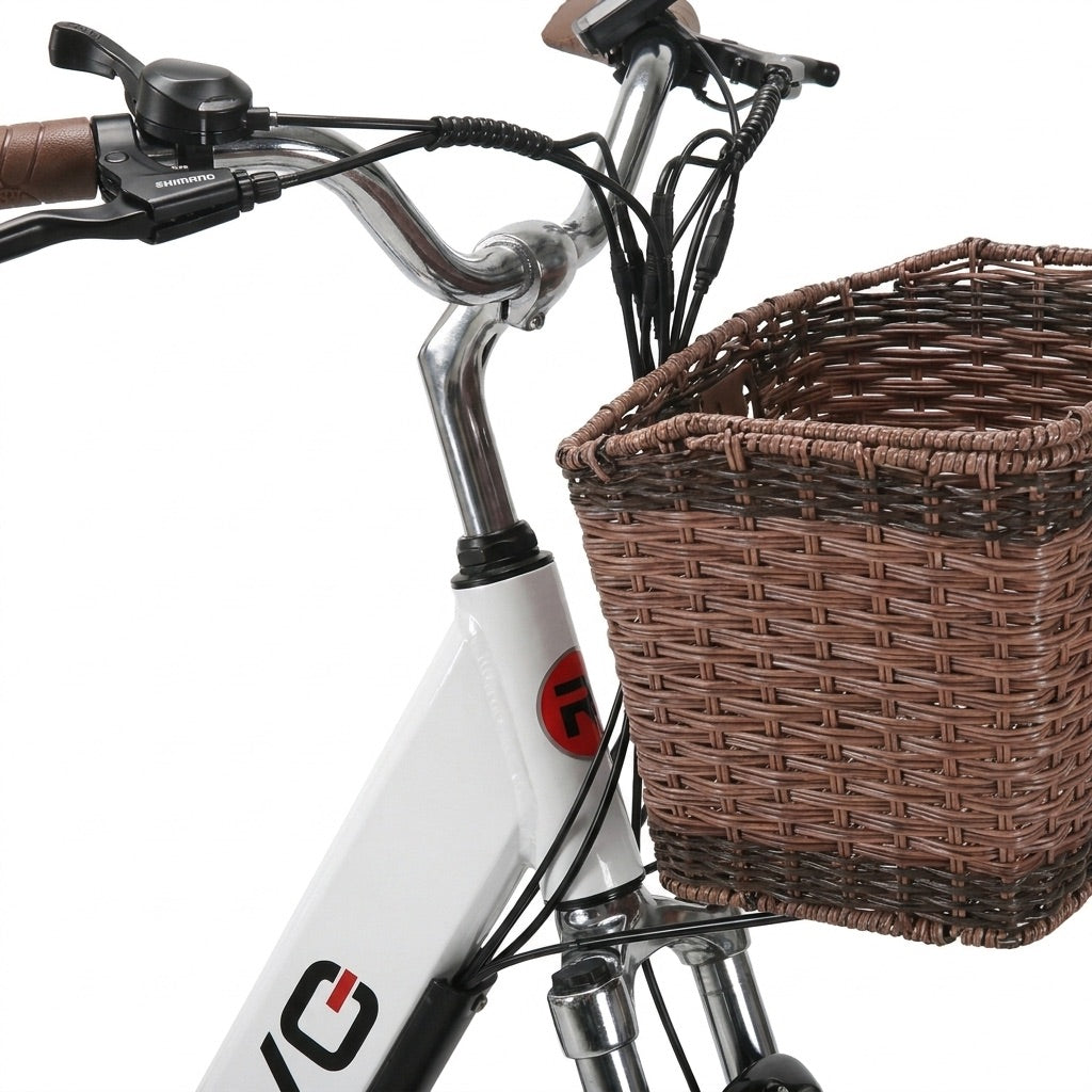 Vélo Électrique REVO Citya – 250 W – Autonomie 80 km – Batterie 36 V 10 Ah – 26" – Panier & Porte-Bagages