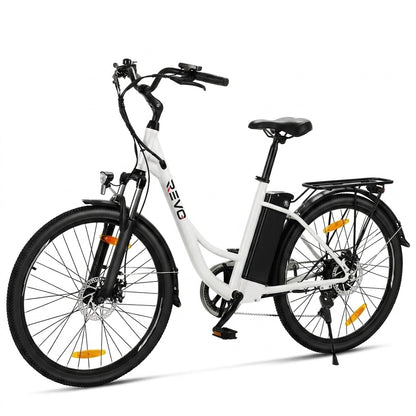 Vélo Électrique REVO CityFlow – 250 W – Autonomie 90 km – Batterie 561,6 Wh – Shimano 7 Vitesses – Roues 26"