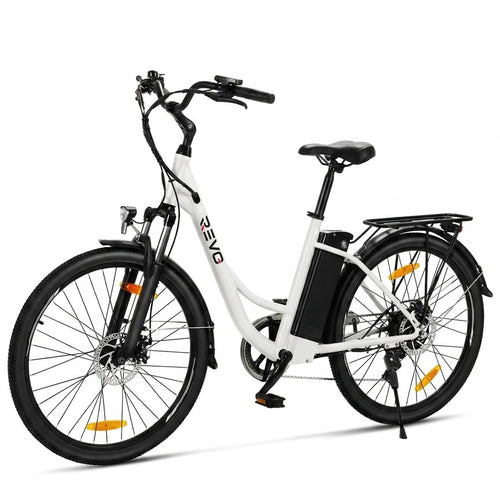 Vélo Électrique REVO CityFlow – 250 W – Autonomie 90 km – Batterie 561,6 Wh – Shimano 7 Vitesses – Roues 26"