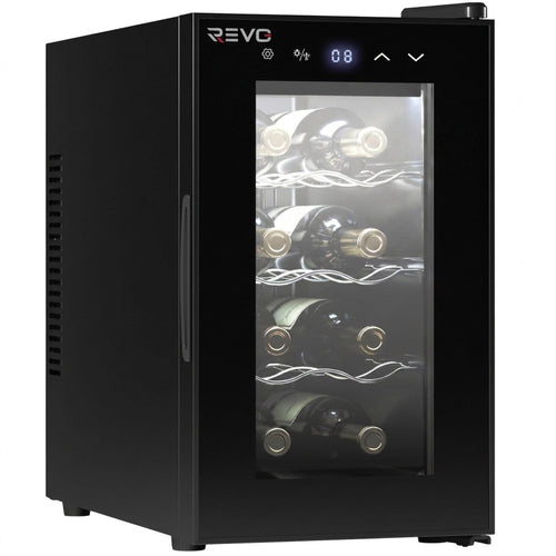 Cave à Vin REVO Origine – 8 Bouteilles – 21 L – Température Réglable 8 à 18 °C – Commande Tactile – 35 dB