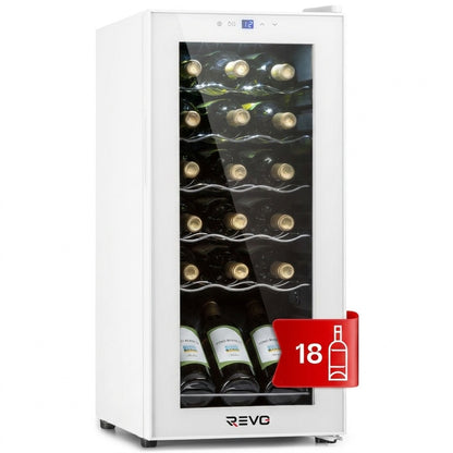 Cave à Vin REVO Réserve 18 – 18 Bouteilles – 50 L – Refroidissement par Compresseur – 43 dB – Commande Tactile