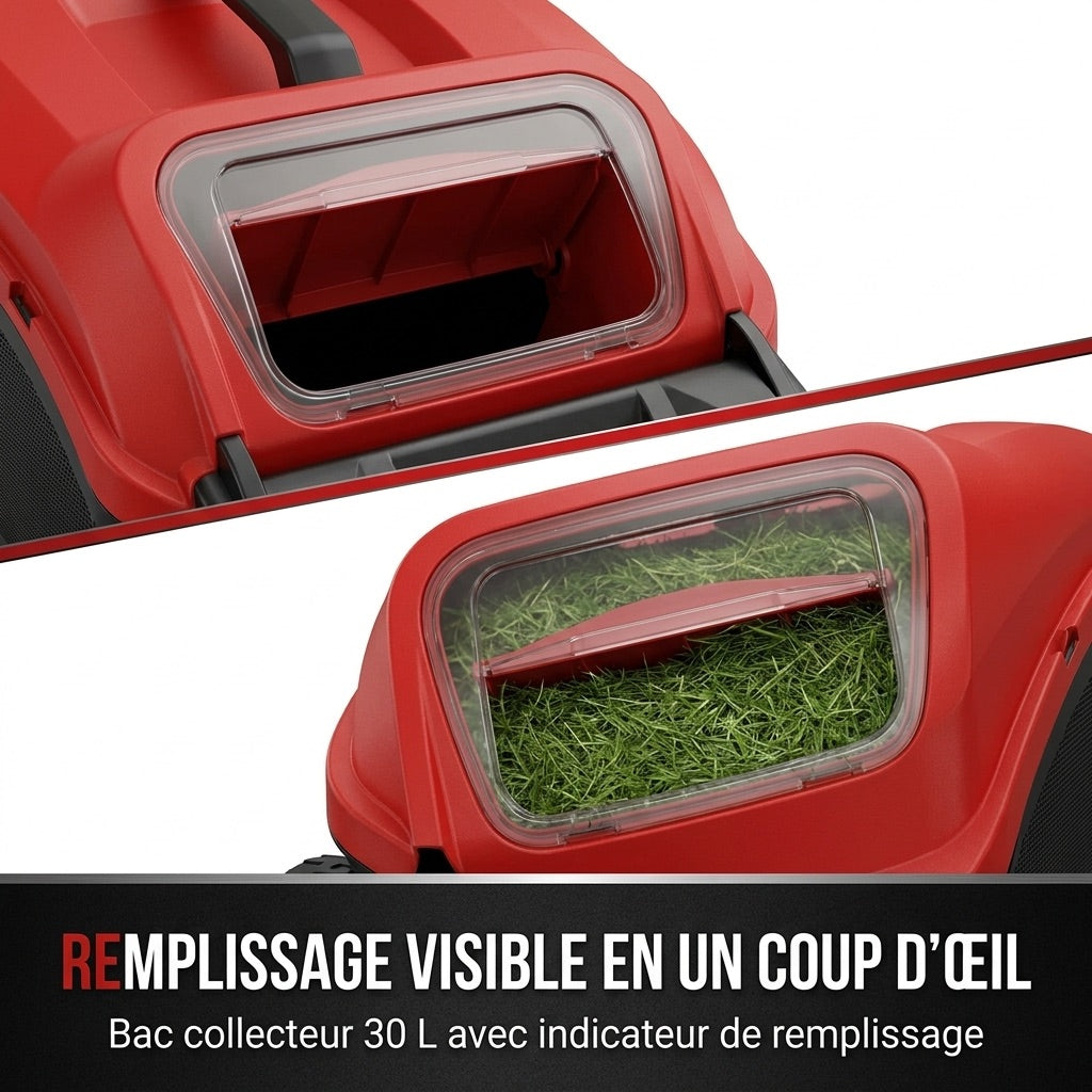 Tondeuse à Gazon sans Fil REVO Swift 200 – 18 V, 33 cm, Moteur Brushless, Batterie 4,0 Ah Incluse, Bac 30 L – Jusqu’à 200 m²