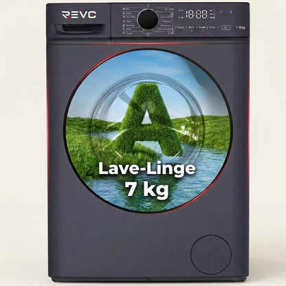 Lave-Linge Hublot REVO Nova 7 – Machine à Laver 7 kg – Classe A – 1200 tr/min – 15 Programmes & Vapeur.