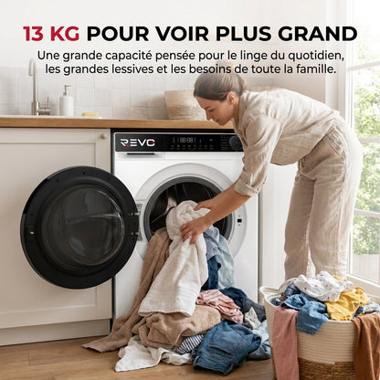 Lave-Linge Hublot REVO Majesta 13 – Machine à Laver 13 kg – Classe A – 1400 tr/min – 15 Programmes – Vapeur & Connectée