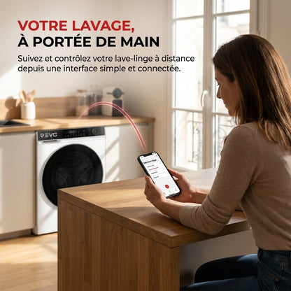 Lave-Linge Hublot REVO Majesta 13 – Machine à Laver 13 kg – Classe A – 1400 tr/min – 15 Programmes – Vapeur & Connectée
