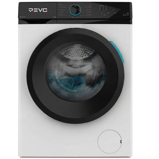 Lave-Linge Hublot REVO Pureva 8 – Machine à Laver 8 kg – Classe A – 1200 tr/min – 11 Programmes – Vapeur & Moteur Inverter