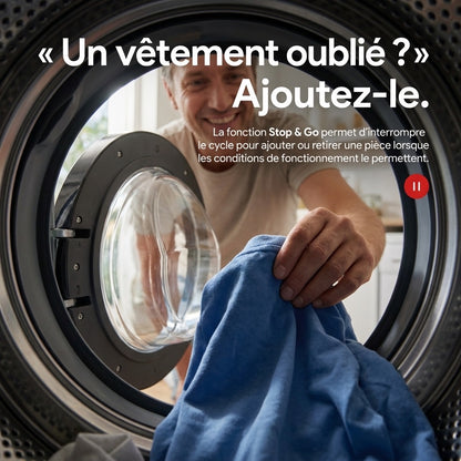 Lave-Linge Hublot REVO Pureva 8 – Machine à Laver 8 kg – Classe A – 1200 tr/min – 11 Programmes – Vapeur & Moteur Inverter