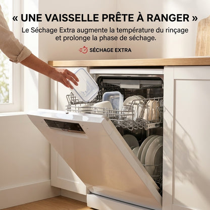 Lave-Vaisselle REVO Clario – 60 cm – 6 Programmes – Séchage Extra – 48 dB – Panier Réglable 3 Niveaux