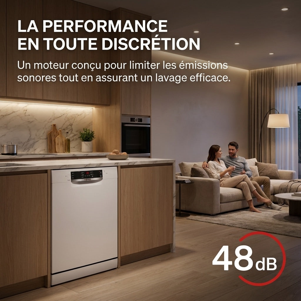 Lave-Vaisselle REVO Clario – 60 cm – 6 Programmes – Séchage Extra – 48 dB – Panier Réglable 3 Niveaux