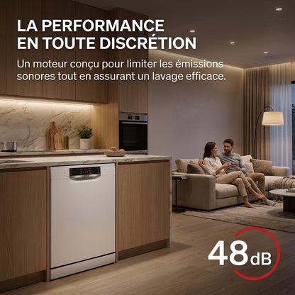 Lave-Vaisselle REVO Clario – 60 cm – 6 Programmes – Séchage Extra – 48 dB – Panier Réglable 3 Niveaux