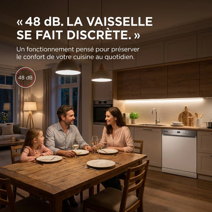 Lave-Vaisselle Tout Intégrable REVO Integra 60 – 60 cm – 6 Programmes – 3 Options – 48 dB – Panier Réglable 3 Hauteurs