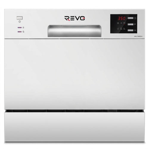 Lave-Vaisselle Compact REVO Compacta 6 – 6 Couverts – 6 Programmes – 47 dB – Cycle Rapide 30 min – Blanc