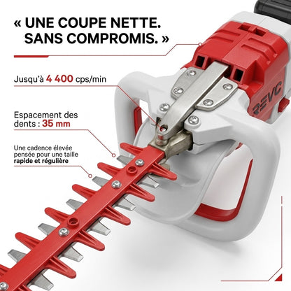 Taille-Haie Sans Fil REVO Altis 75 – 18 V – Lame 75 cm – 3 Vitesses – 4 400 cps/min – Espacement 35 mm