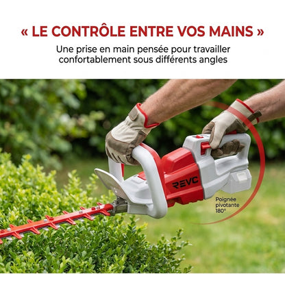 Taille-Haie Sans Fil REVO Altis 75 – 18 V – Lame 75 cm – 3 Vitesses – 4 400 cps/min – Espacement 35 mm
