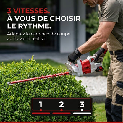 Taille-Haie Sans Fil REVO Altis 75 – 18 V – Lame 75 cm – 3 Vitesses – 4 400 cps/min – Espacement 35 mm
