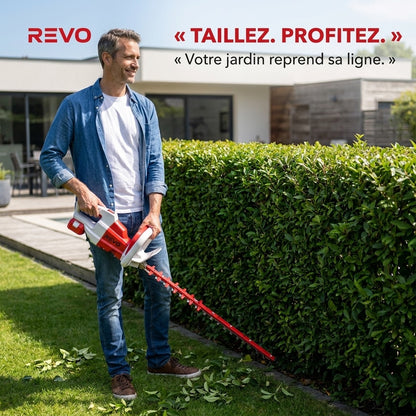 Taille-Haie Sans Fil REVO Altis 75 – 18 V – Lame 75 cm – 3 Vitesses – 4 400 cps/min – Espacement 35 mm