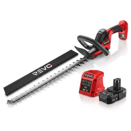 Taille-Haie Sans Fil REVO Ardent 55 – 18 V – Lame 55 cm – Écartement 24 mm – Batterie 2,0 Ah & Chargeur Inclus