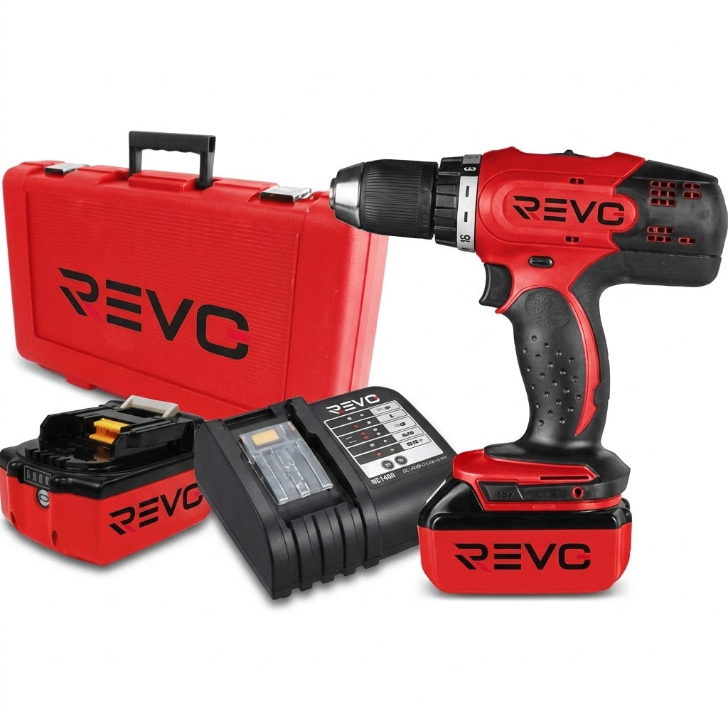 Perceuse-Visseuse Sans Fil REVO Voltis 42 – 18 V – 42 Nm – 2 Batteries 3 Ah – 2 Vitesses – Mandrin 13 mm – Coffret Inclus
