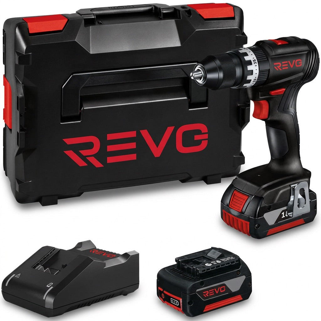 Perceuse-Visseuse à Percussion Sans Fil REVO Core 45 – 18 V – 45 Nm – Brushless – 2 Batteries 3,0 Ah – Mandrin 13 mm – Coffret Inclus