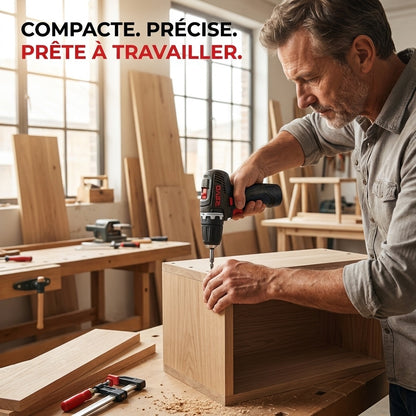 Perceuse-Visseuse Sans Fil REVO Pivot 35 – 12 V – 35 Nm – Brushless – 4 Accessoires Interchangeables – Mandrin 10 mm – Coffret Inclus
