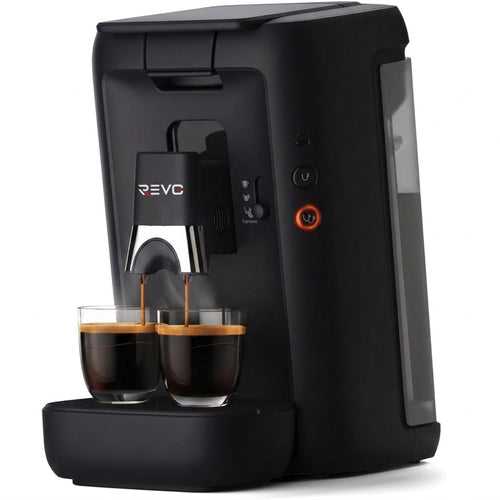 Machine à Café à Dosettes REVO Duoza – 1 450 W – 3 Styles de Café – 2 Tasses Simultanées – Réservoir 1,2 L