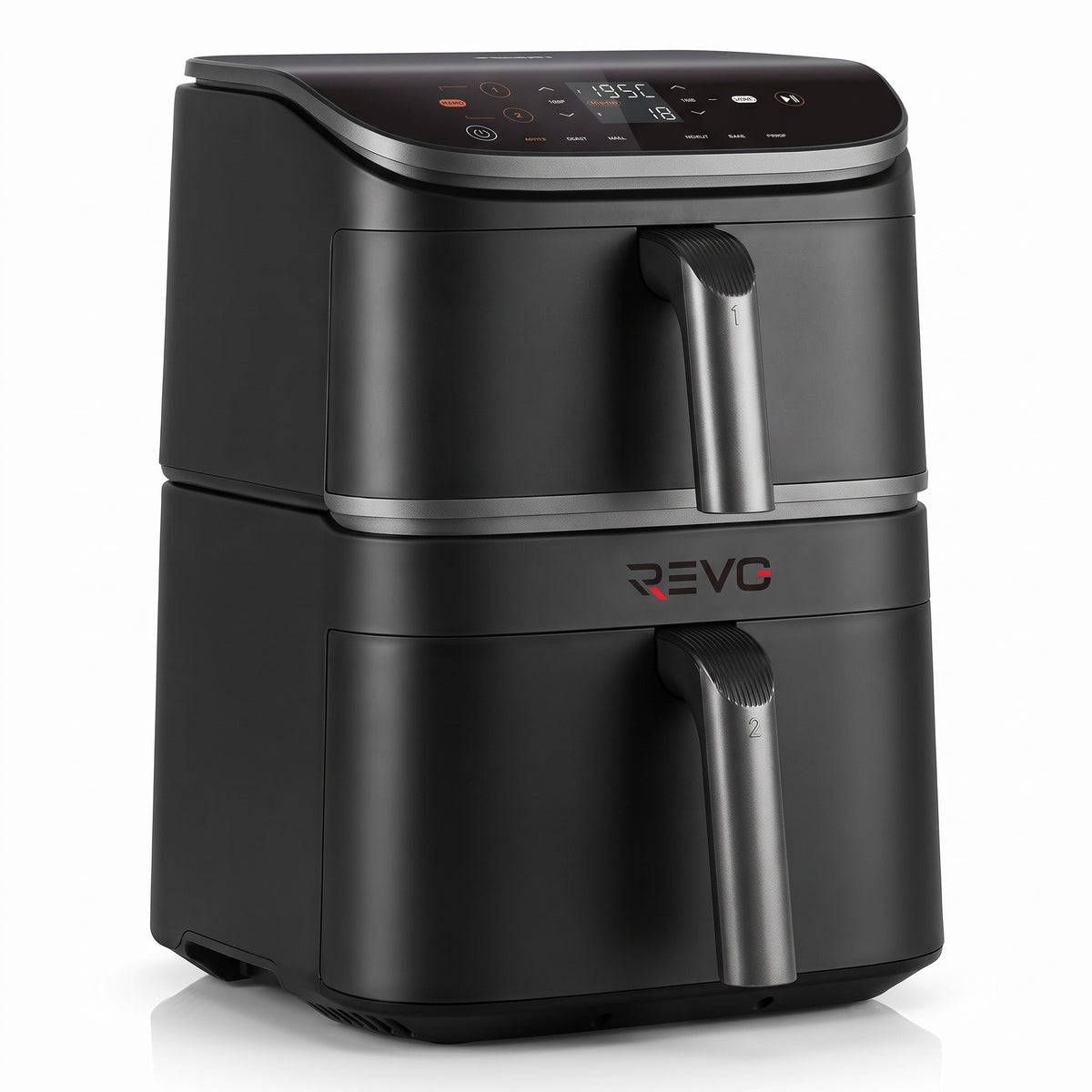 Air Fryer REVO DuoChef 10 – 10,8 L – Double Zone Verticale – 3 Niveaux de Cuisson – 6-en-1 – 2 630 W