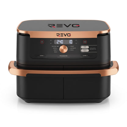 Air Fryer REVO Majora 10 – 10,4 L – 2 Zones de Cuisson – 7 Fonctions – 2 470 W – 240 °C