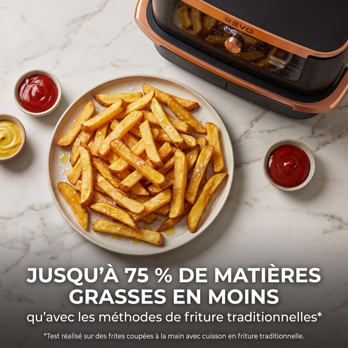 Air Fryer REVO Majora 10 – 10,4 L – 2 Zones de Cuisson – 7 Fonctions – 2 470 W – 240 °C