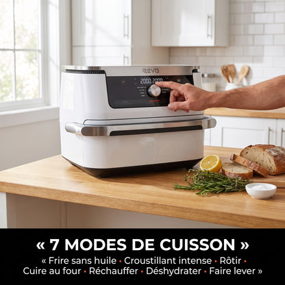 Air Fryer REVO Astoria 10 – 10,4 L – 2 Zones de Cuisson – 7 Modes – 2 470 W