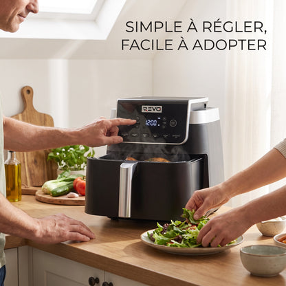 Air Fryer REVO Crispéo 6 – 2 000 W – Capacité 6,2 L – 6 Fonctions de Cuisson – Température Réglable jusqu’à 180 °C