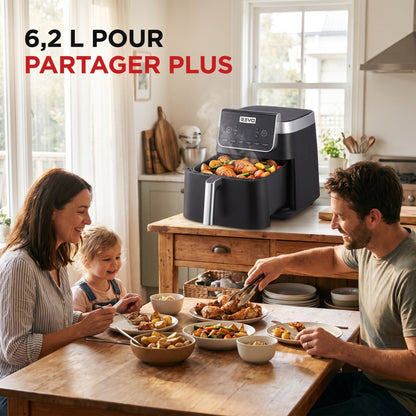 Air Fryer REVO Crispéo 6 – 2 000 W – Capacité 6,2 L – 6 Fonctions de Cuisson – Température Réglable jusqu’à 180 °C
