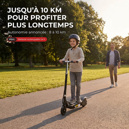 Trottinette Électrique Enfant REVO KidVolt 12 – 120 W – Jusqu’à 12 km/h – Autonomie 8 à 10 km – Pliable & Réglable