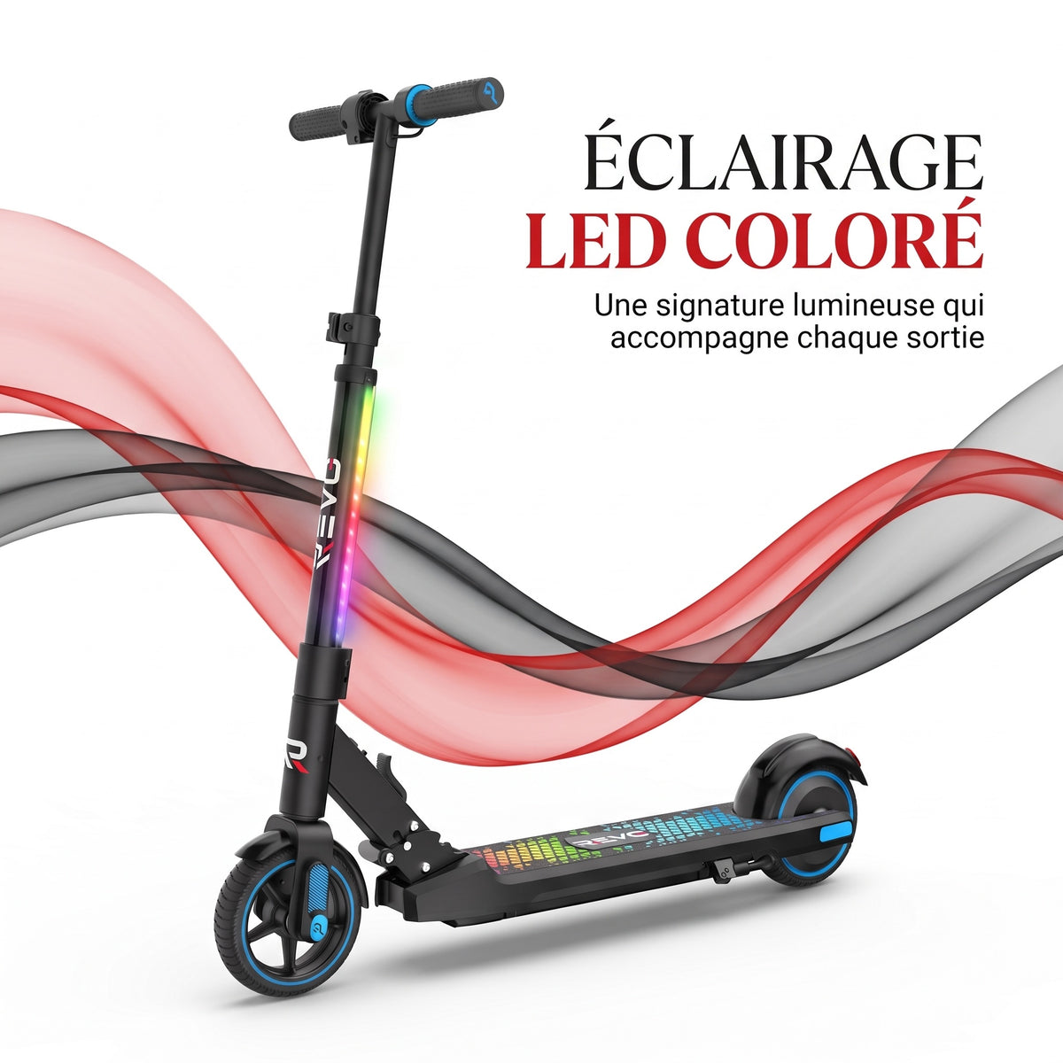 Trottinette Électrique Enfant REVO Spark 15 – 150 W – 3 Vitesses – Jusqu’à 15 km/h – Autonomie 8 km
