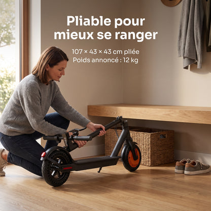 Trottinette Électrique REVO Sprinty 350 – Moteur 350 W – Roues 8,5″ – Pliable – Éclairage LED