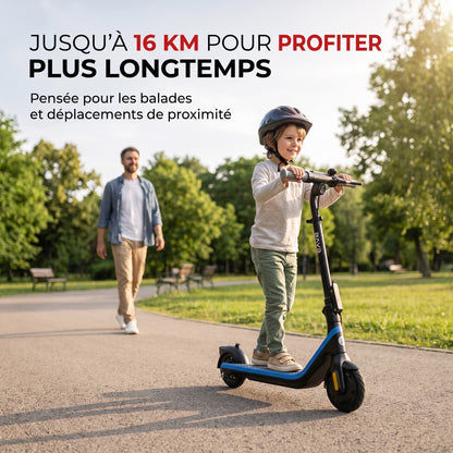 Trottinette Électrique Enfant REVO Kinetik 16 – Jusqu’à 16 km/h – Autonomie jusqu’à 16 km – 3 Modes de Conduite – Guidon Réglable