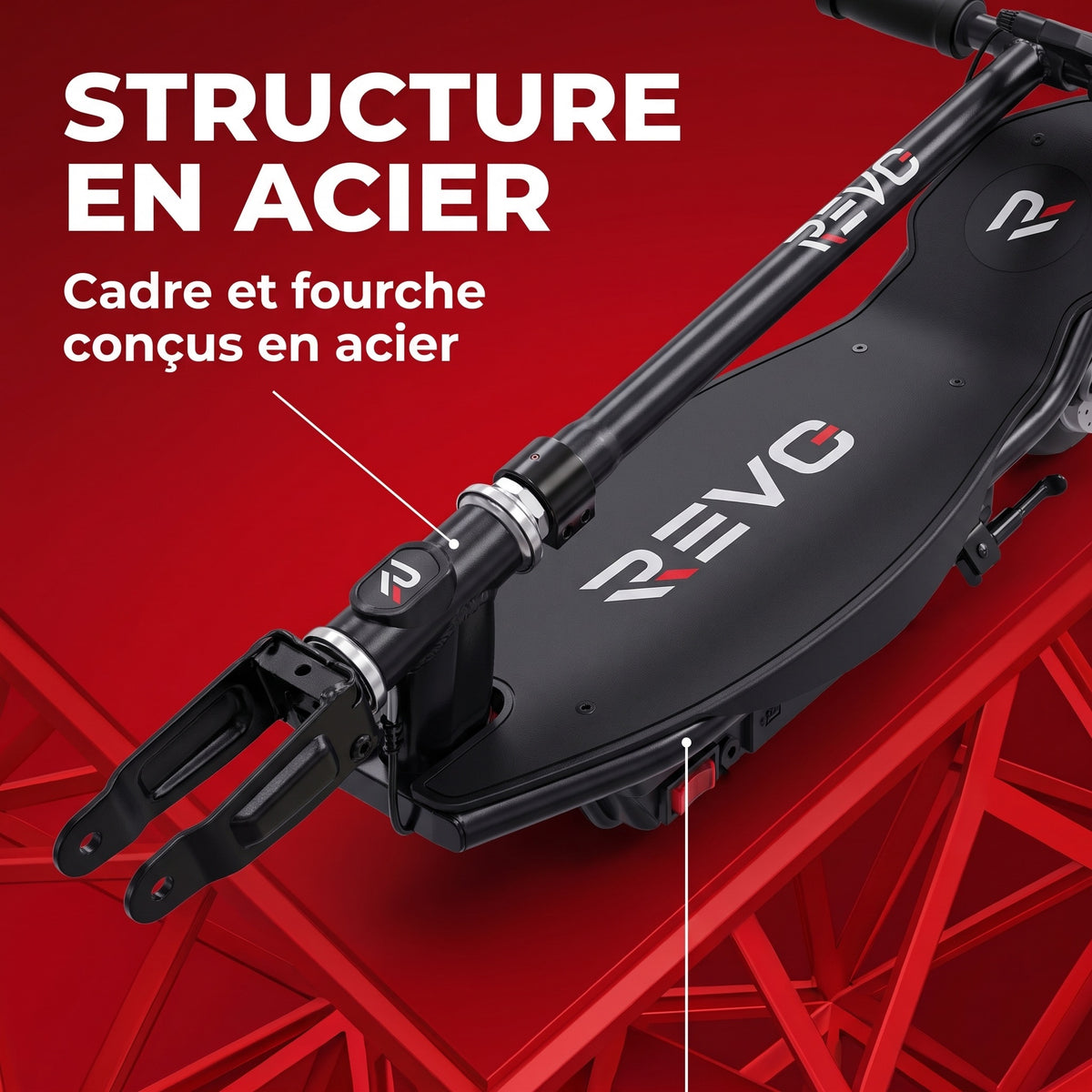 Trottinette Électrique Enfant REVO Junior 85 – 85 W – Jusqu’à 16 km/h – Batterie 12 V – Dès 8 ans