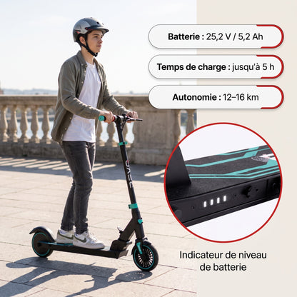 Trottinette Électrique Enfant REVO MiniRide 250 – 250 W – Jusqu’à 20 km/h – Autonomie jusqu’à 16 km – Pliable
